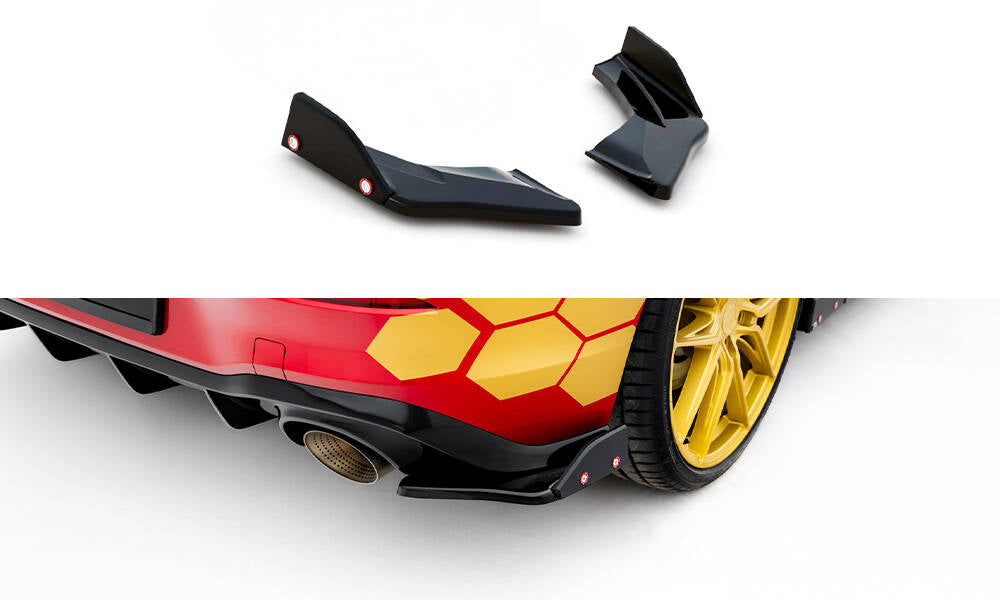 Maxton Design Heck Ansatz Flaps Diffusor V.1 + Flaps passend für VW Golf GTI Clubsport Mk8 Facelift