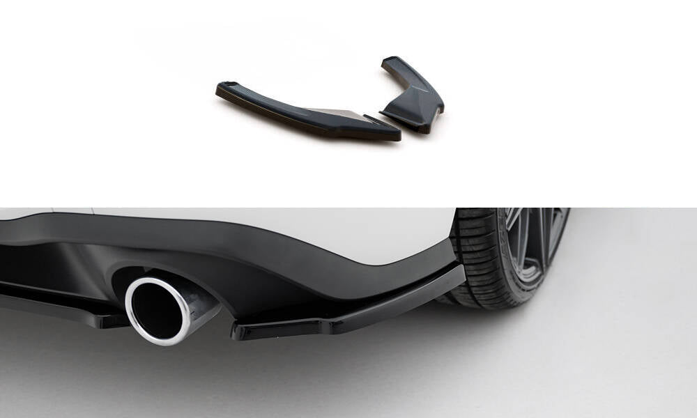 Maxton Design Heck Ansatz Flaps Diffusor V.1 passend für VW Golf GTI / GTE Mk8 schwarz Hochglanz