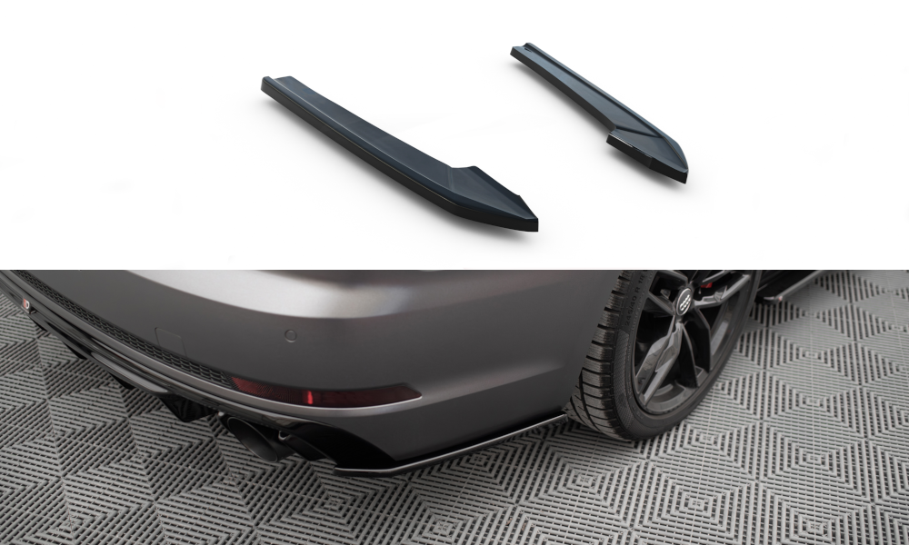 Maxton Design Heck Ansatz Flaps Diffusor V.3 passend für Audi A4 S-line B9 schwarz Hochglanz