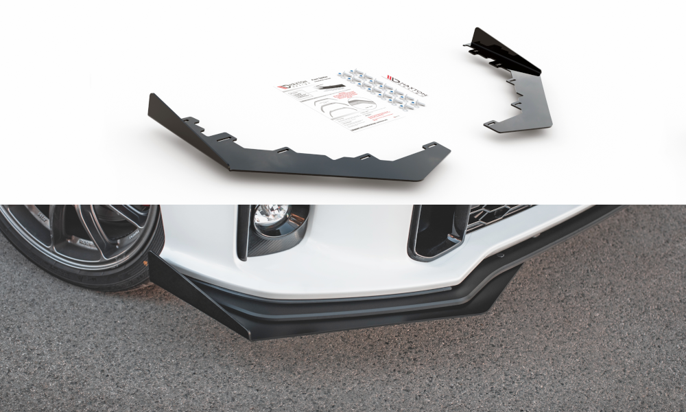 Maxton Design Flaps Toyota GR Yaris Mk4 schwarz Hochglanz für Toyota GR Yaris Mk4