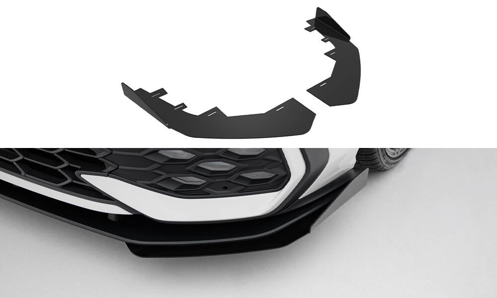 Maxton Design Flaps VW Golf GTI / GTE / R-Line Mk8 Facelift schwarz Hochglanz für Volkswagen Golf Mk8 Facelift