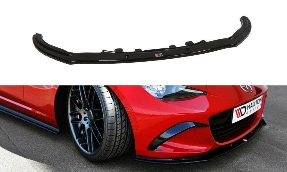 Maxton Design Street+ Spoilerlippe Front Ansatz V.1 passend für Mazda MX-5 ND (Mk4) schwarz Hochglanz