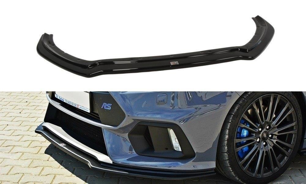 Maxton Design Street+ Spoilerlippe Front Ansatz V.4 passend für Ford Focus RS Mk3 schwarz Hochglanz