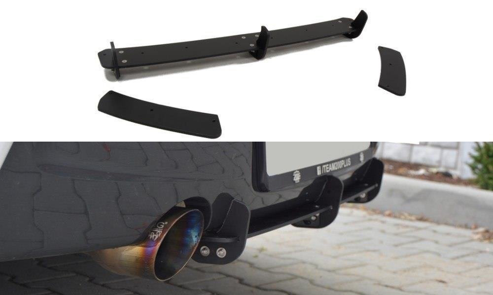 Maxton Design BMW 1er F20/F21 M-POWER Diffusor Heck Ansatz passend für Heckschürze passend für & Heck Ansatz Flaps Diffusor passend für (vor Facelift)