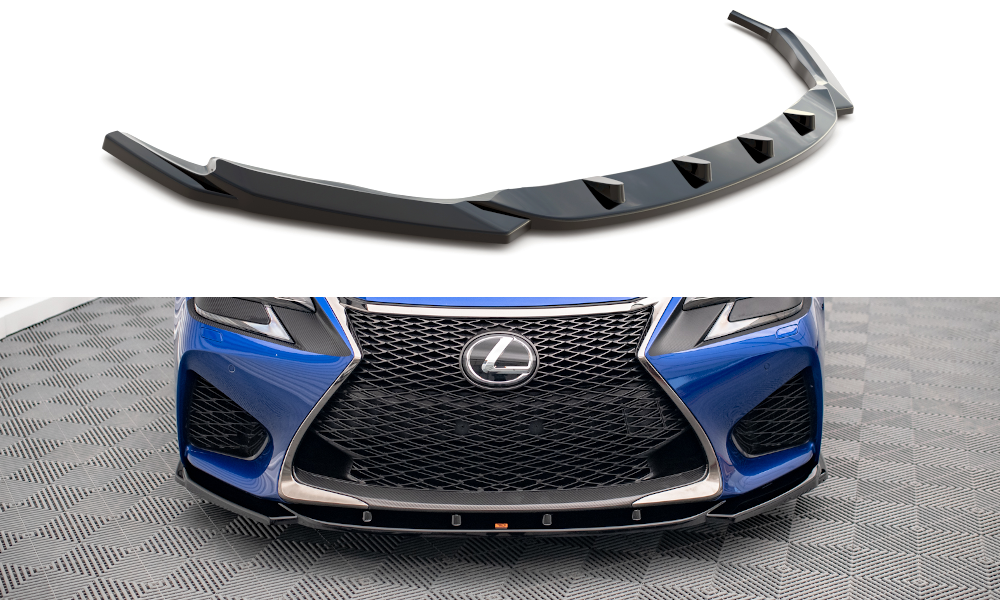 Maxton Design Street+ Spoilerlippe Front Ansatz V.2 passend für Lexus GS F Mk4 Facelift schwarz Hochglanz