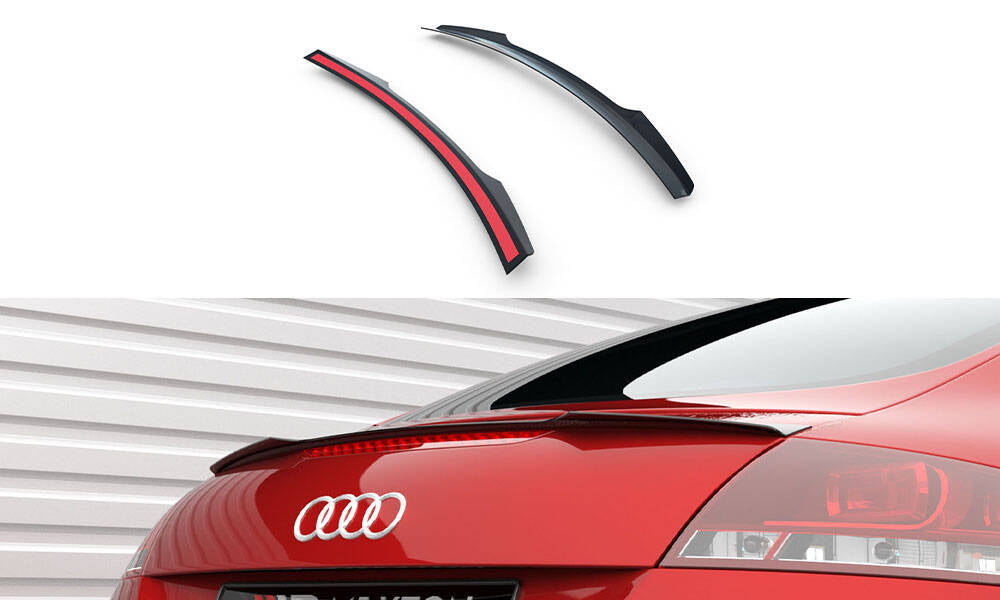 Maxton Design Spoiler CAP passend für Audi TT 8J schwarz Hochglanz