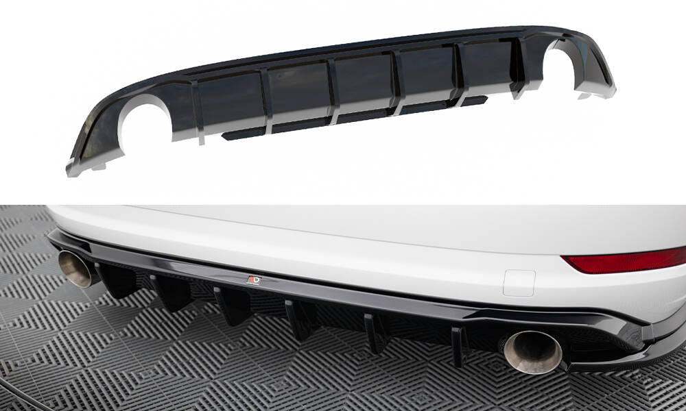 Maxton Design Diffusor Heck Ansatz passend für VW Jetta GLI Mk7 schwarz Hochglanz