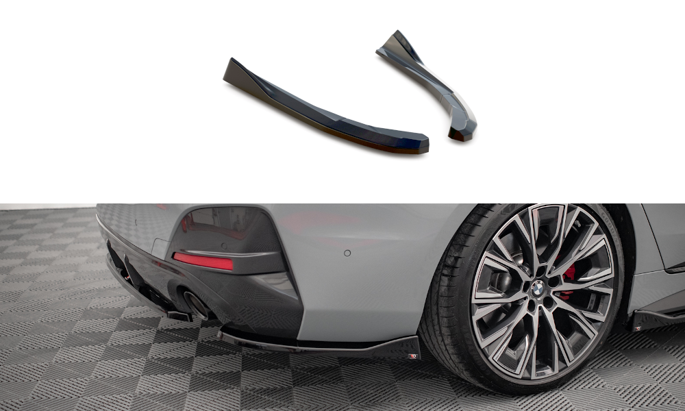 Maxton Design Heck Ansatz Flaps Diffusor V.2 passend für BMW 4er Gran Coupe M-Paket G26 schwarz Hochglanz