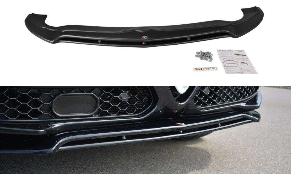 Maxton Design Street+ Spoilerlippe Front Ansatz V.2 passend für Alfa Romeo Stelvio Mk1 schwarz Hochglanz