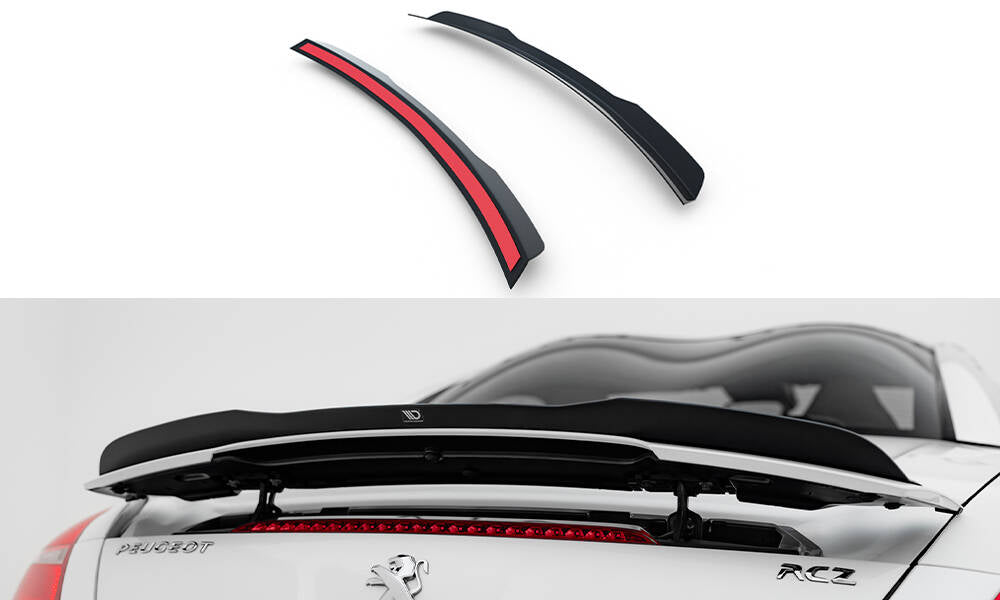 Maxton Design Spoiler CAP passend für Peugeot RCZ Mk1 / Mk1 Facelift schwarz Hochglanz