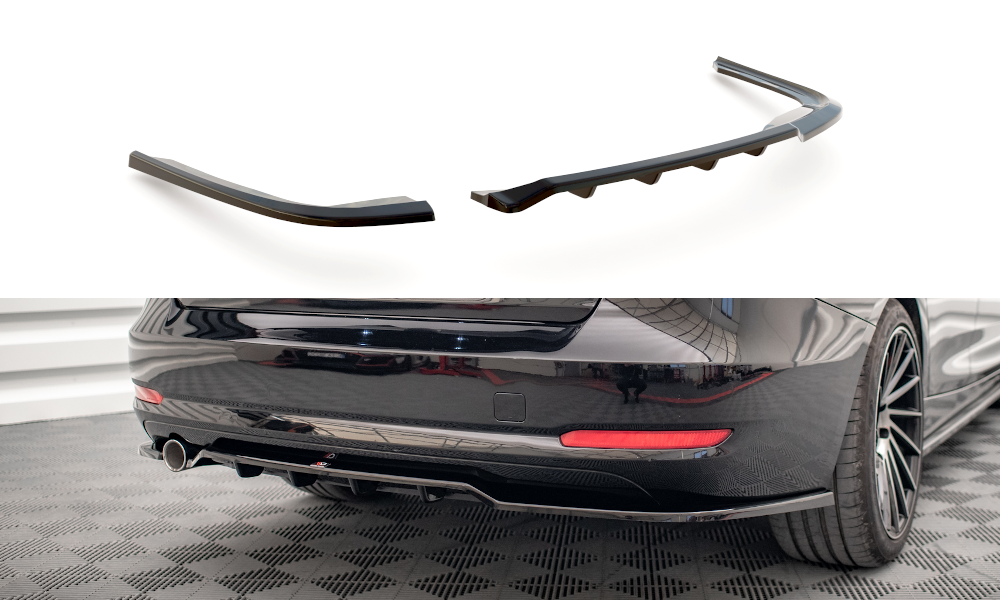Maxton Design Street+ Mittlerer Diffusor RACE passend für BMW 3er GT F34 schwarz Hochglanz