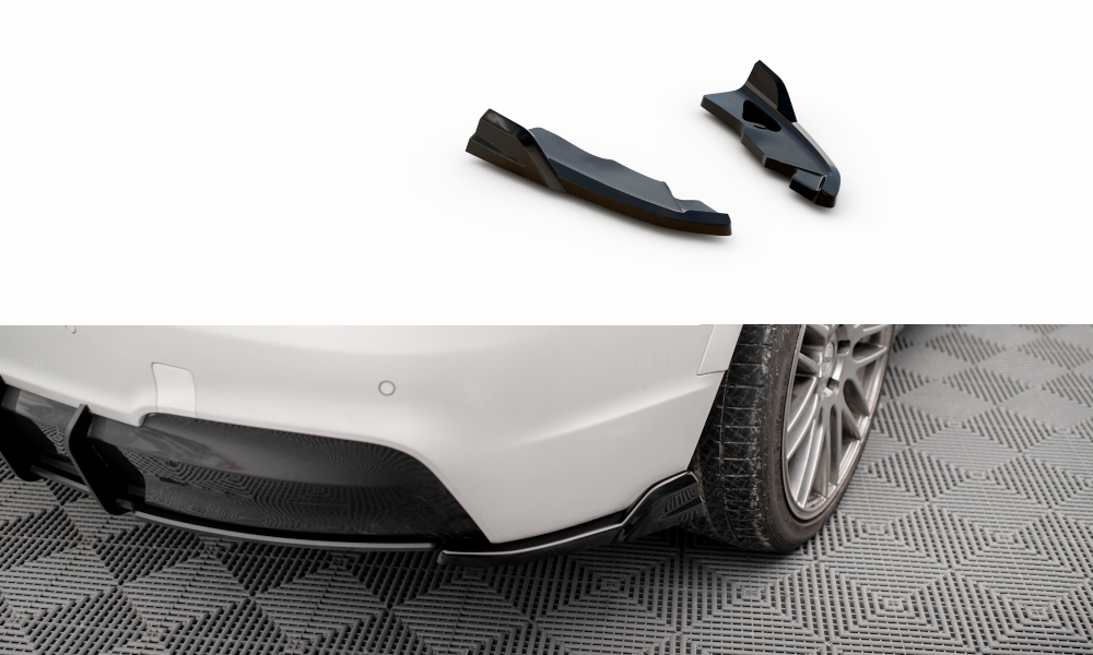 Maxton Design Heck Ansatz Flaps Diffusor passend für BMW X3 M-Paket F25 schwarz Hochglanz