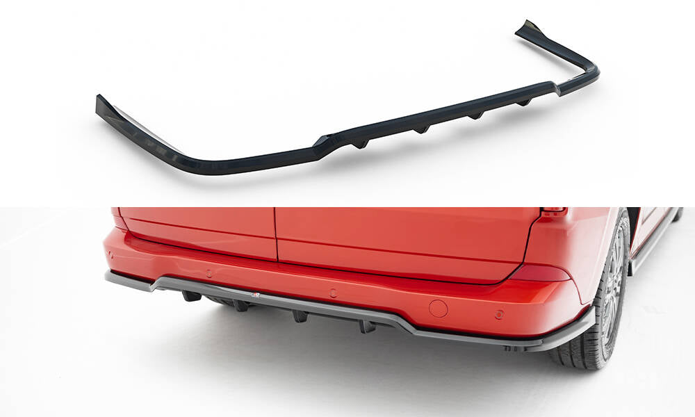 Maxton Design Street+ Mittlerer Diffusor RACE passend für Ford Transit Custom / Tourneo Custom Mk2 schwarz Hochglanz