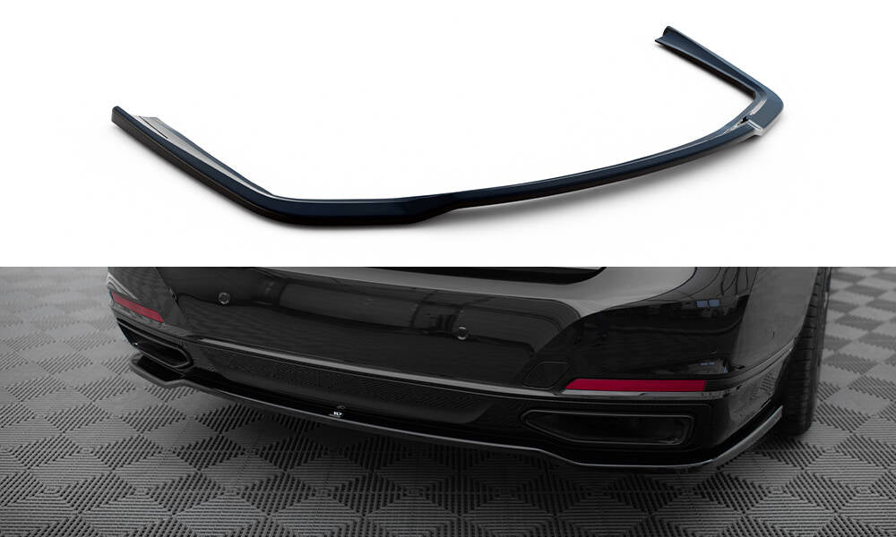 Maxton Design Heckansatz BMW 7 G11 / G12 Facelift schwarz Hochglanz für BMW 7er G11