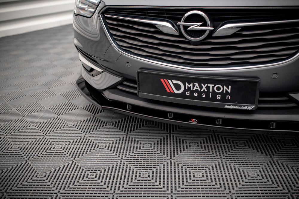 Maxton Design Street+ Spoilerlippe Front Ansatz V.2 passend für Opel Insignia Mk2 schwarz Hochglanz