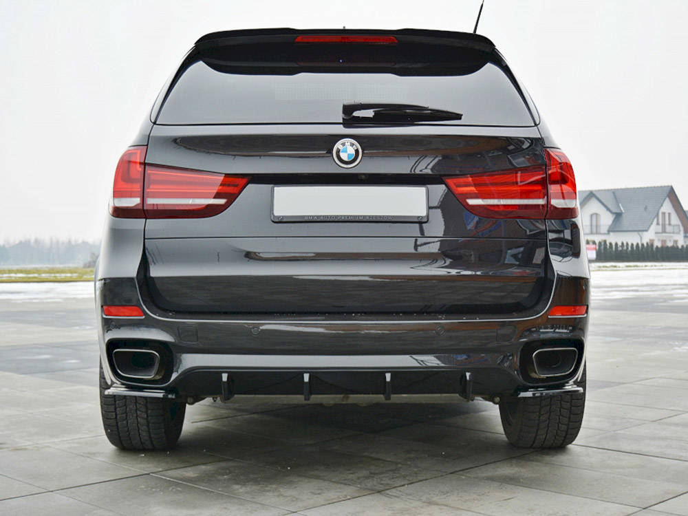 Maxton Design Heck Ansatz Flaps Diffusor passend für BMW X5 F15 M Paket schwarz Hochglanz