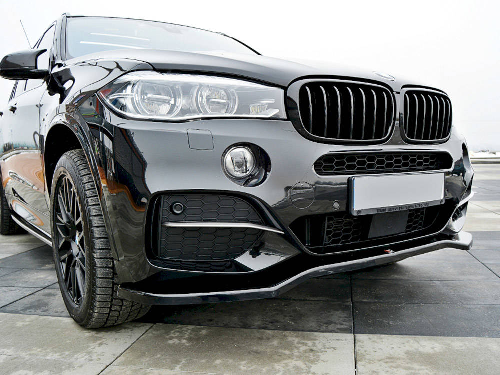 Maxton Design Street+ Spoilerlippe Front Ansatz V.1 passend für BMW X5 F15 M Paket schwarz Hochglanz