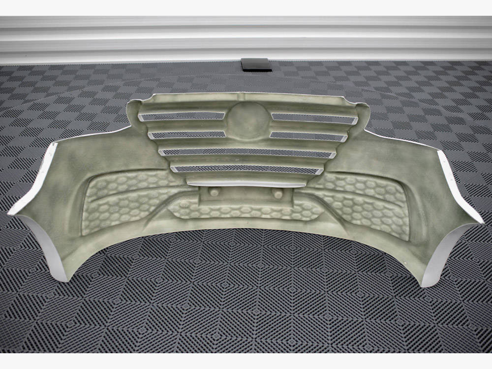 Maxton Design Front Stoßstange + Splitter Mercedes-Benz Sprinter Mk3 schwarz Hochglanz für Mercedes-Benz Sprinter Mk3
