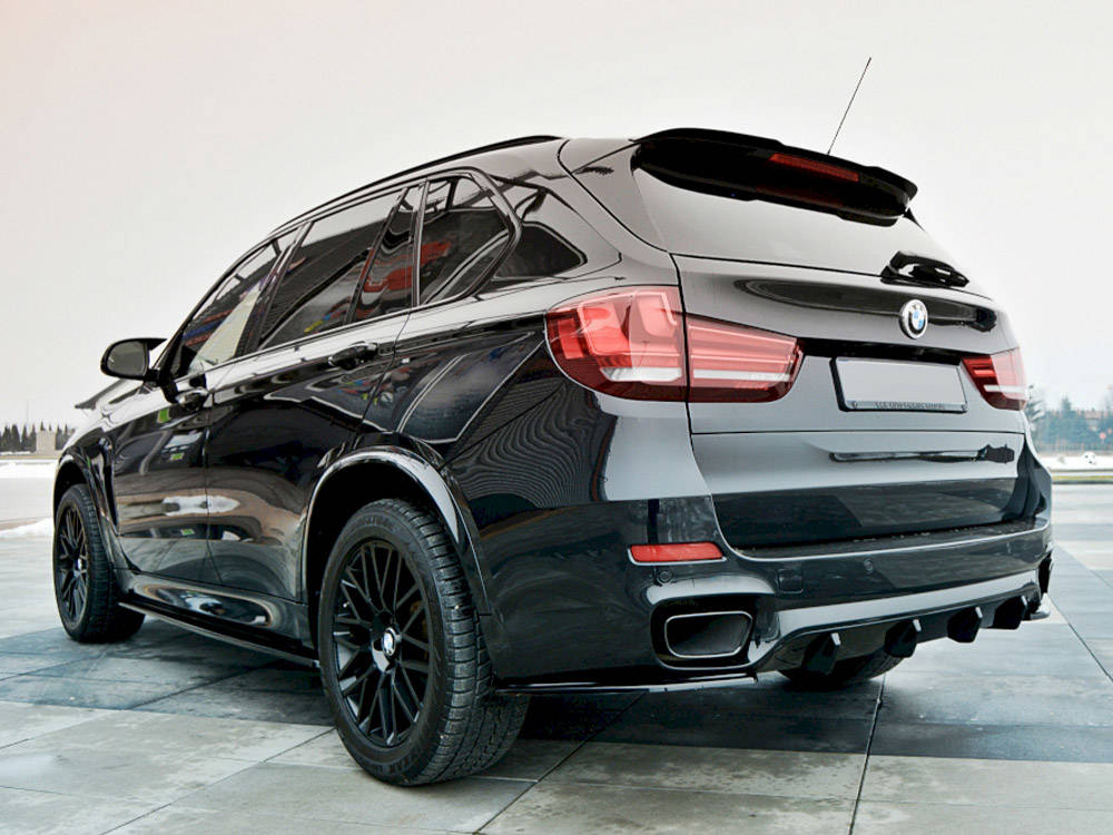 Maxton Design Diffusor Heck Ansatz für BMW X5 F15 M Paket schwarz matt