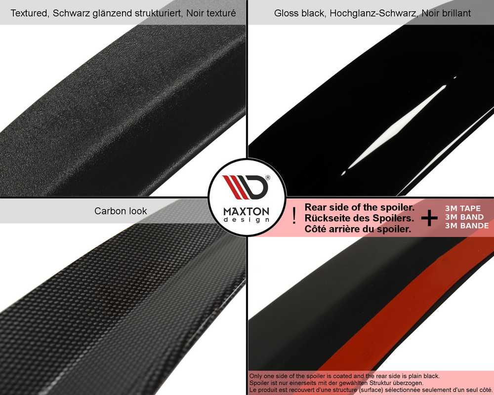 Maxton Design Spoiler CAP V.2 passend für TESLA MODEL X schwarz Hochglanz