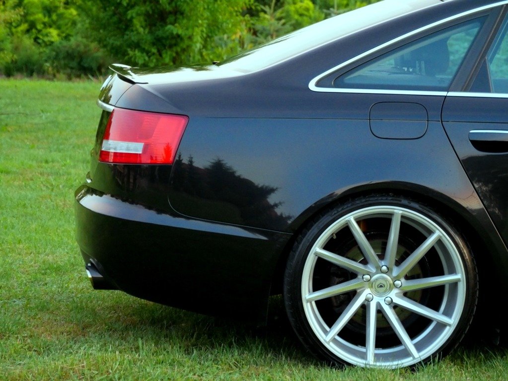 Maxton Design Spoiler CAP passend für Audi A6 S-line C6 Limousine schwarz Hochglanz