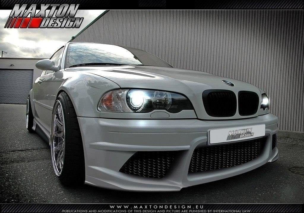 Maxton Design Front Stoßstange BMW 3er E46 - 4 TÜRER LIMOUSINE < GENERATION V > für BMW 3er E46