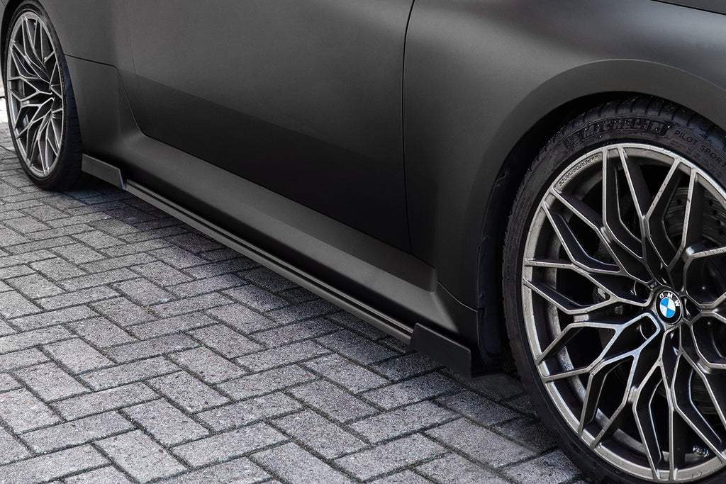 Seitenschweller mit Wing vorne + hinten aus ABS für BMW M2 G87