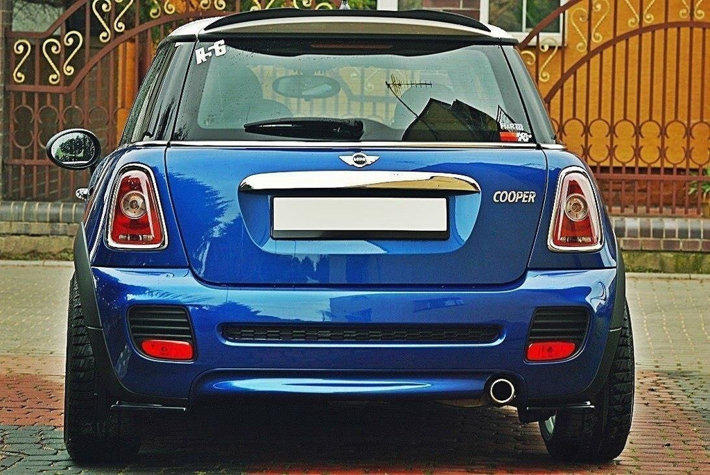 Maxton Design Heck Ansatz Flaps Diffusor V.1 passend für MINI COOPER R56 JCW schwarz Hochglanz