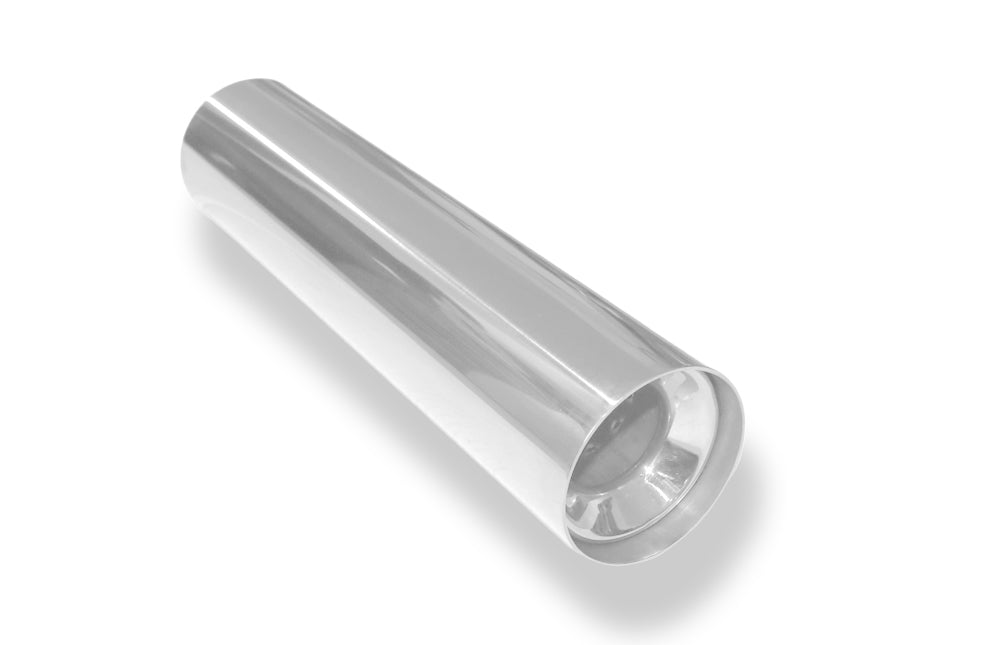 FoxAnschweißendrohr Typ 11 Ø 70 mm / Gesamtlänge: 300 mm  - rund / uneingerollt / gerade / mit Absorber (Innendurchmesser 40mm - Länge: 150mm)