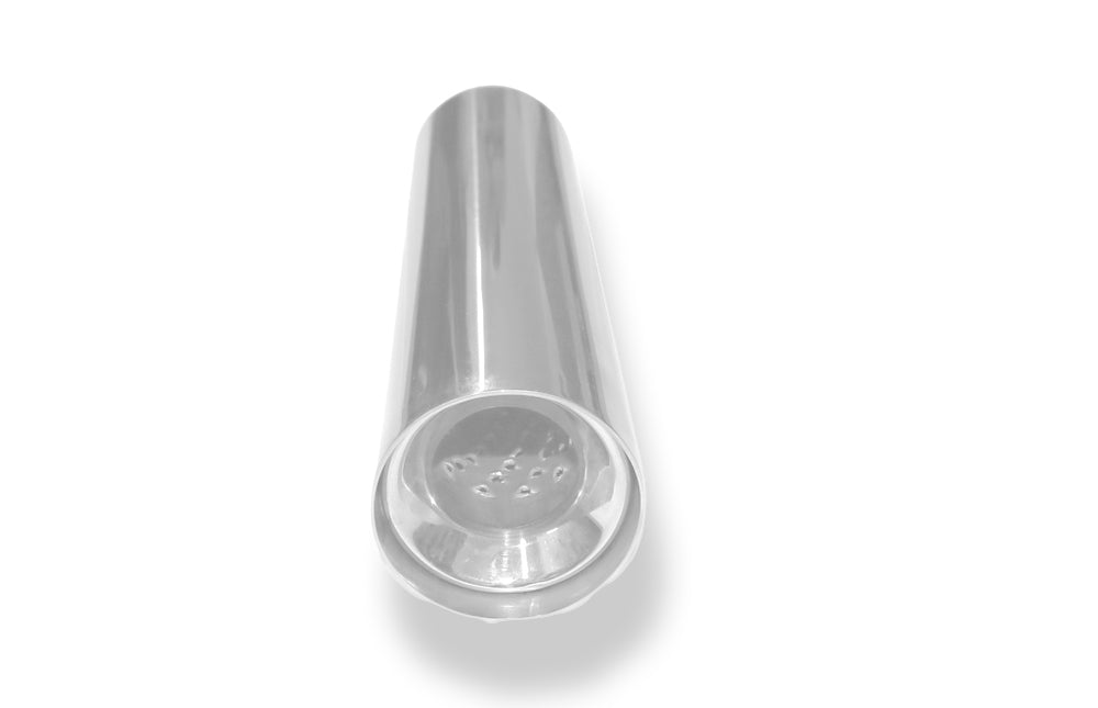 Fox Anschweißendrohr Typ 11 Ø 70 mm / Gesamtlänge: 300 mm  - rund / uneingerollt / gerade / mit Absorber (Innendurchmesser 40mm - Länge: 150mm)