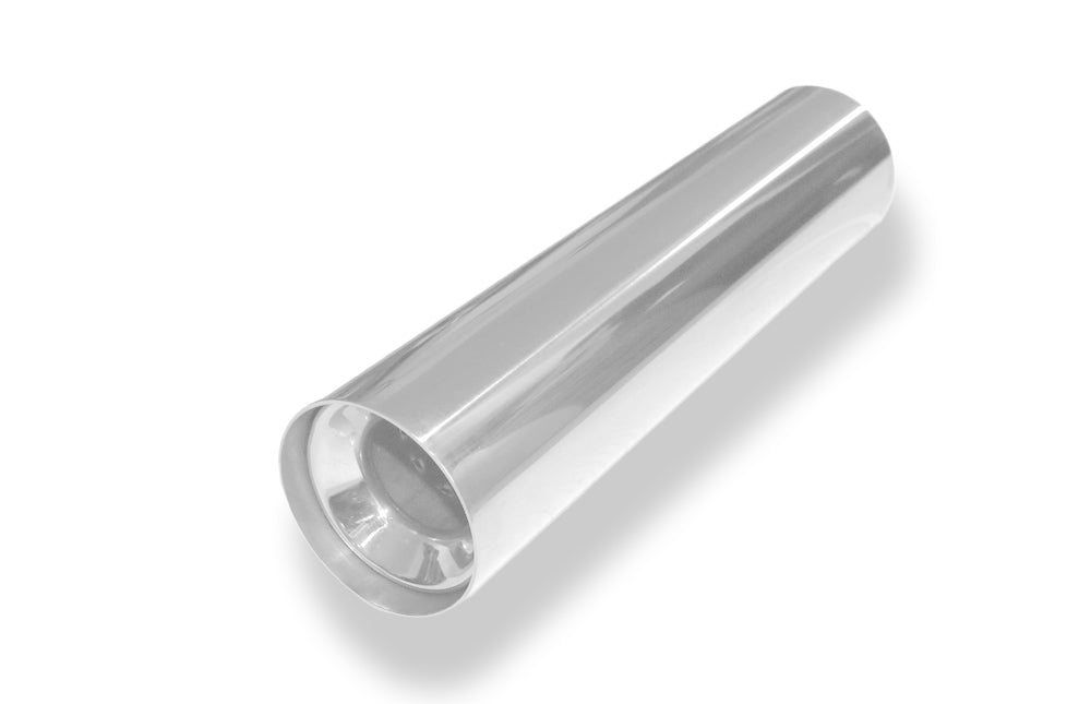 FoxAnschweißendrohr Typ 11 Ø 70 mm / Gesamtlänge: 300 mm  - rund / uneingerollt / gerade / mit Absorber (Innendurchmesser 40mm - Länge: 150mm)
