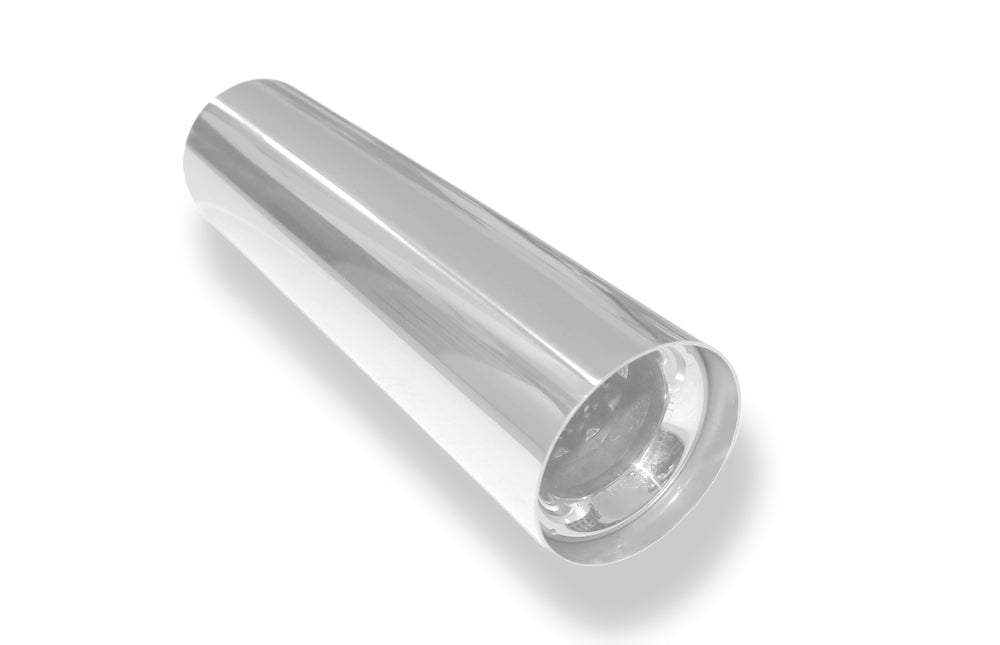 FoxAnschweißendrohr Typ 11 Ø 80 mm / Länge: 300 mm  - rund / uneingerollt / gerade / mit Absorber  (Innendurchmesser 50mm - Länge: 150mm)