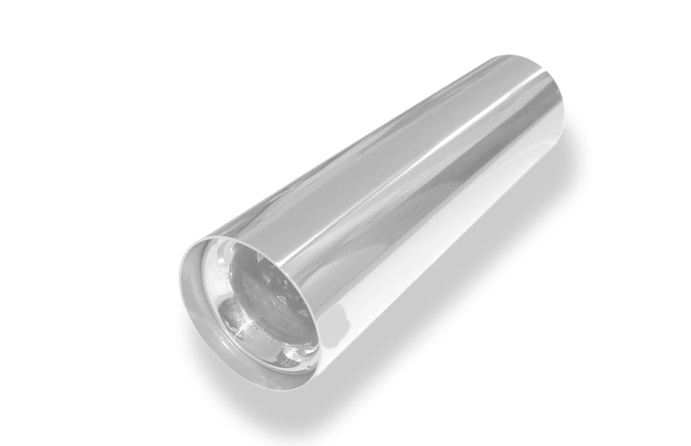 FoxAnschweißendrohr Typ 11 Ø 80 mm / Länge: 300 mm  - rund / uneingerollt / gerade / mit Absorber  (Innendurchmesser 50mm - Länge: 150mm)