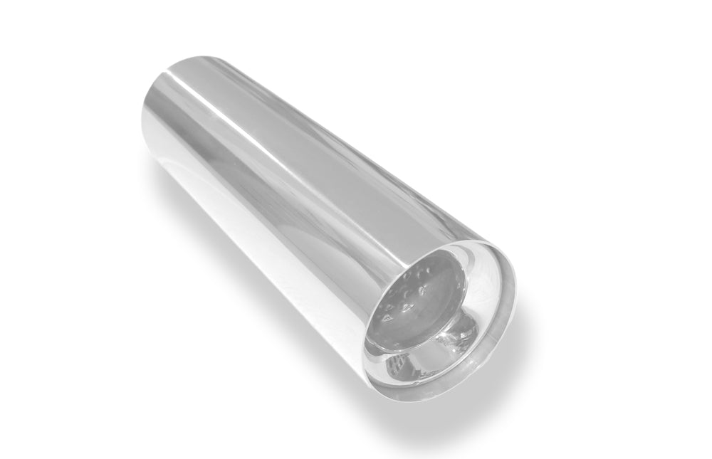 FoxAnschweißendrohr Typ 11 Ø 90 mm / Länge: 300 mm  - rund / uneingerollt / gerade / mit Absorber (Innendurchmesser 50mm - Länge: 150mm)