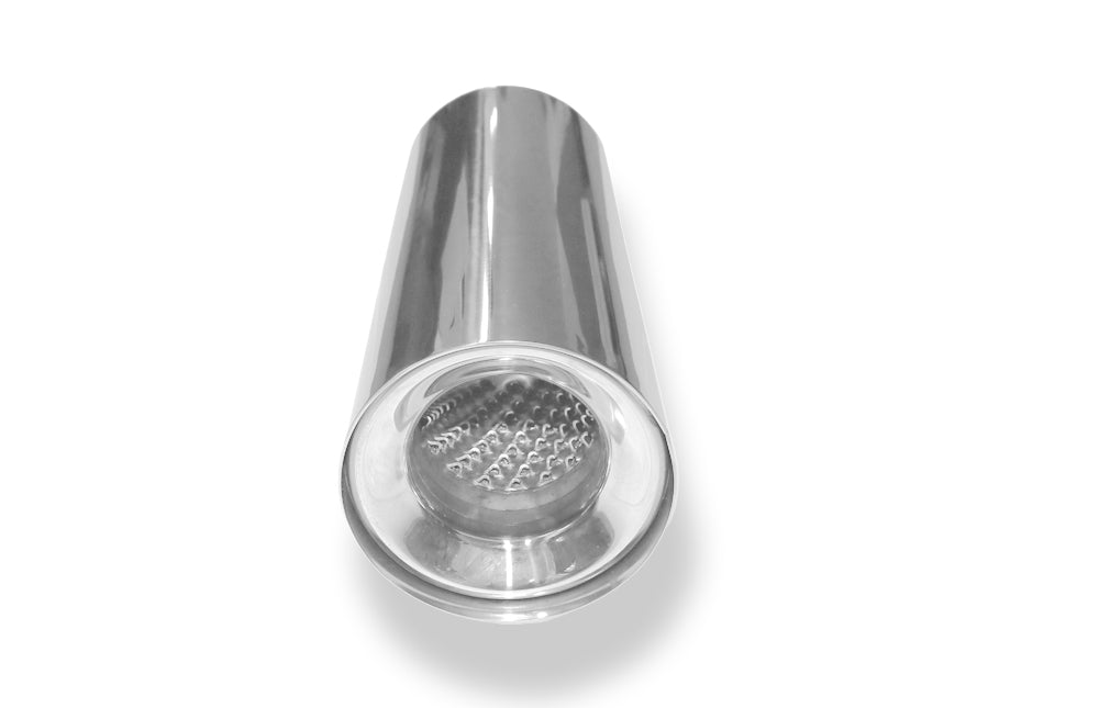 Fox Anschweißendrohr Typ 11 Ø 114 mm / Länge: 300 mm  - rund / uneingerollt / gerade / mit Absorber (Innendurchmesser 70mm - Länge: 150mm)