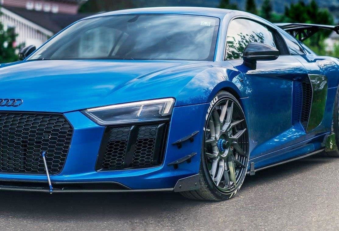 Maxton Design Ailes de pare-chocs avant (Canards) Audi R8 Mk.2 für Audi R8 Mk2
