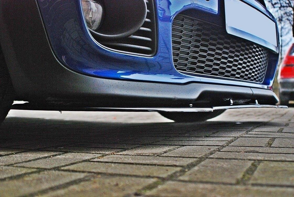 Maxton Design Street+ Spoilerlippe Front Ansatz V.1 passend für MINI COOPER R56 JCW schwarz Hochglanz