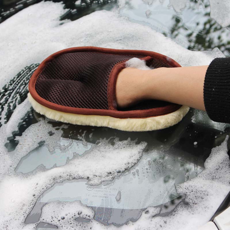 Autowaschandschuh aus Kunstwolle – Reinigungshandschuh für Auto & Motorrad