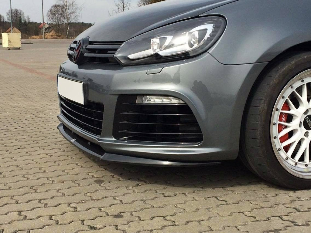Maxton Design Street+ Spoilerlippe Front Ansatz passend für VW GOLF 6 schwarz Hochglanz