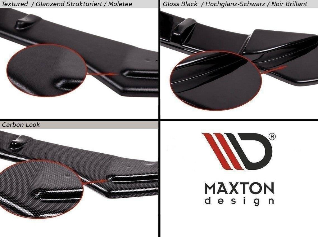 Maxton Design Street+ Spoilerlippe Front Ansatz V.1 passend für Tesla Model S Facelift schwarz Hochglanz