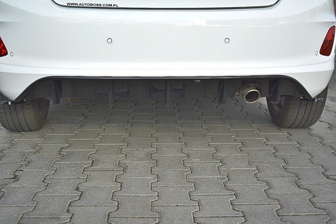 Maxton Design Diffusor Heck Ansatz für Ford Fiesta Mk8 ST-Line Carbon Look
