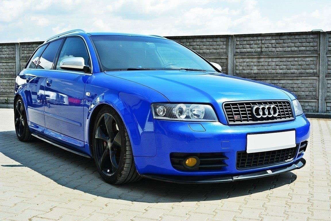 Maxton Design Street+ Spoilerlippe Front Ansatz passend für AUDI S4 B6 schwarz Hochglanz