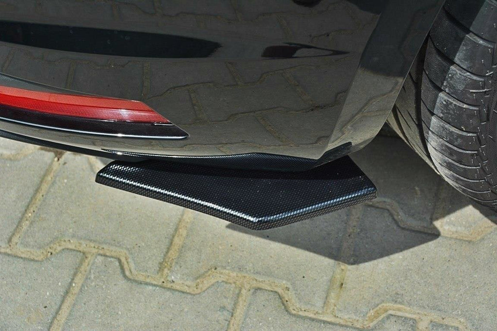 Maxton Design Heck Ansatz Flaps Diffusor passend für SEAT LEON III CUPRA / FR schwarz Hochglanz