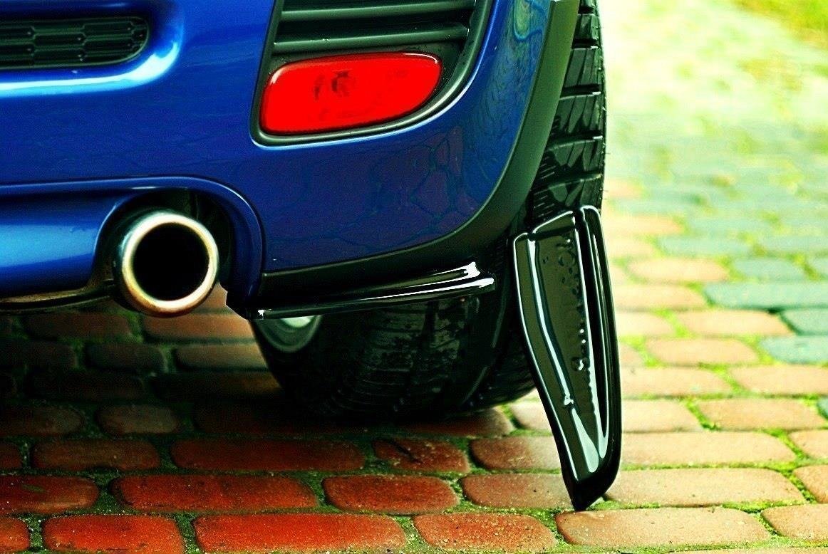 Maxton Design Heck Ansatz Flaps Diffusor V.1 passend für MINI COOPER R56 JCW schwarz Hochglanz