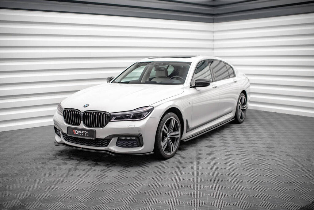 Maxton Design Street+ Seitenschweller Leisten passend für V.1 passend für BMW 7 Lang M-Paket G12 schwarz Hochglanz