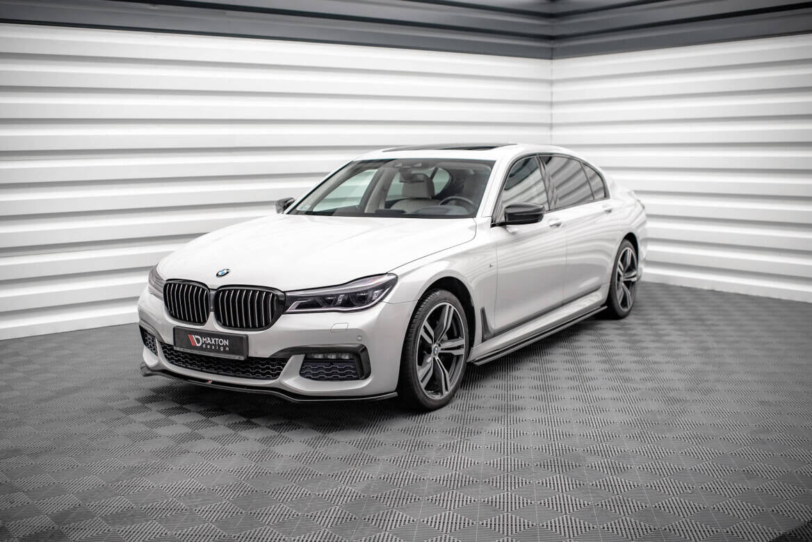 Maxton Design Street+ Seitenschweller Leisten passend für V.1 passend für BMW 7 Lang M-Paket G12 schwarz Hochglanz