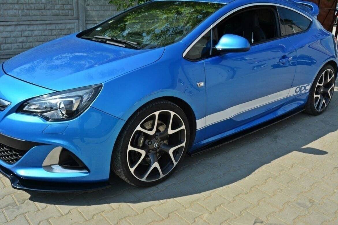 Maxton Design Street+ Seitenschweller Leisten passend für Opel Astra OPC / VXR J schwarz Hochglanz