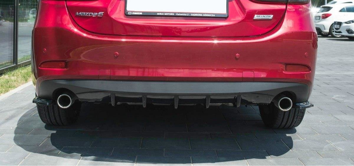 Maxton Design Heck Ansatz Flaps Diffusor für Mazda 6 GJ (Mk3) Facelift Carbon Look
