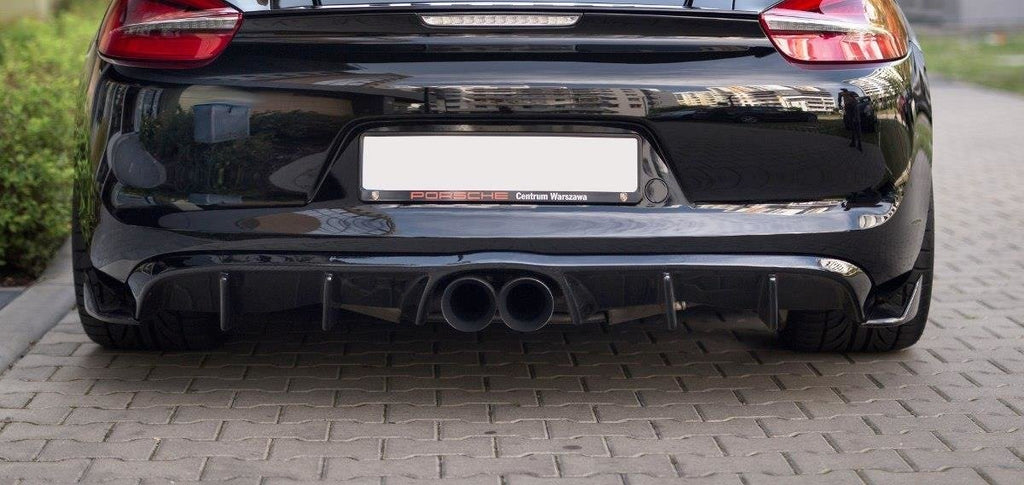 Maxton Design Diffusor Heck Ansatz passend für Porsche Cayman Mk2 981C
