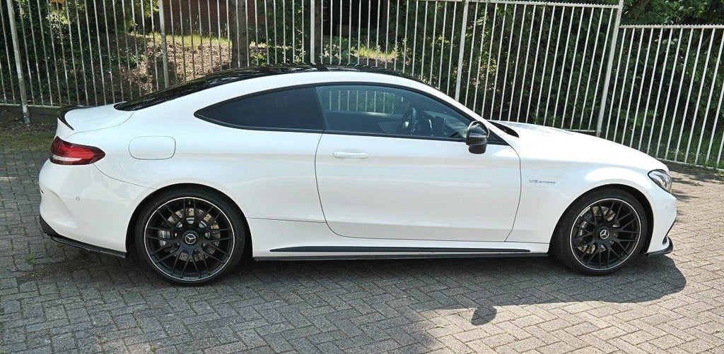 Maxton Design Street+ Seitenschweller Leisten passend für Mercedes C-Klasse C205 63 AMG Coupe schwarz Hochglanz